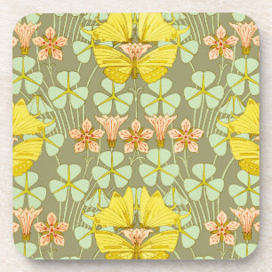 Posavasos Mariposa Floral Colorido Botánico