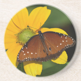 Posavasos Mariposa reina en flor amarilla