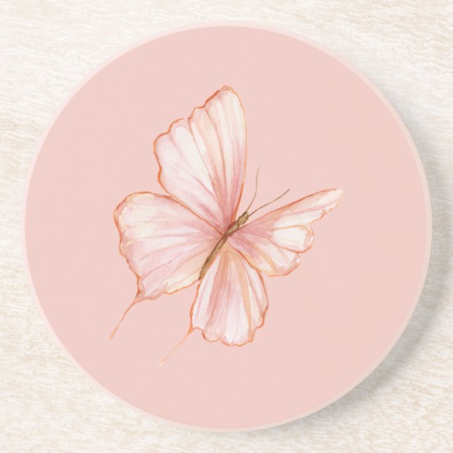 Posavasos Mariposa Rosa (Frente)