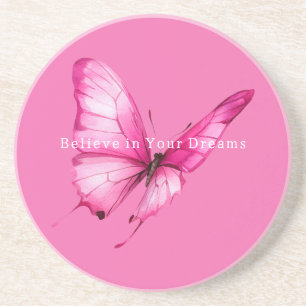 Posavasos Mariposa Rosa Chic Femenina