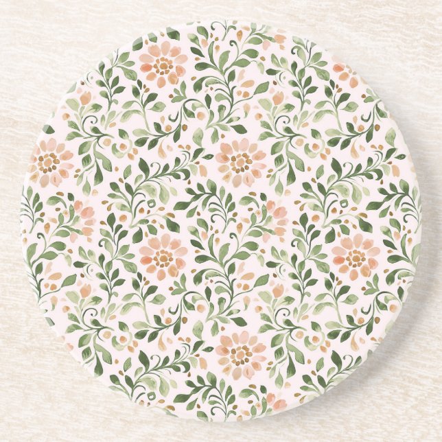 Posavasos Mariposa Verde Menta Rosa Rubor (Frente)
