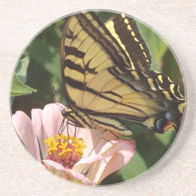 Posavasos Mariposa y flor (Frente)