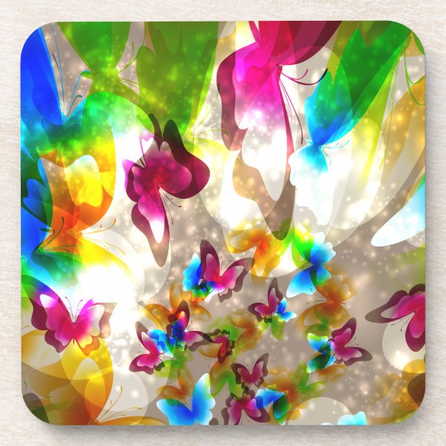 Posavasos Mariposas abstractas (Frente)