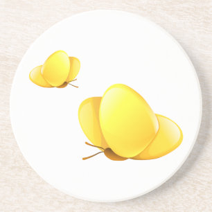 Posavasos Mariposas amarillas simples