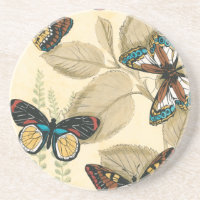 Mariposas brillando sobre hojas