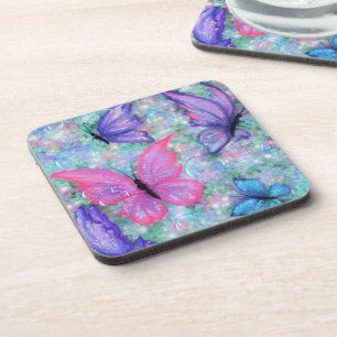 Posavasos Mariposas Coloridas Volando - Alegría -