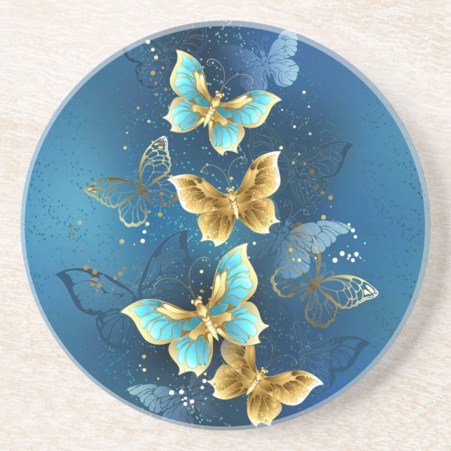 Posavasos Mariposas doradas (Frente)