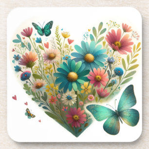 Posavasos Mariposas Flor Silvestre Susurrante Botánica