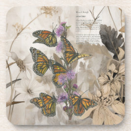 Posavasos Mariposas monarca mágicas pintadas a mano
