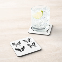 Posavasos Mariposas Negras Y Blancas