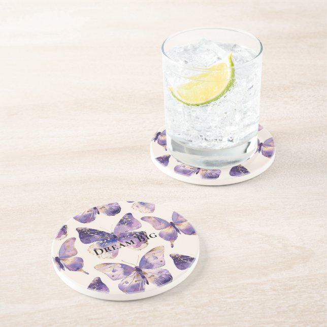 Posavasos Mariposas Purple Gold (Lado)