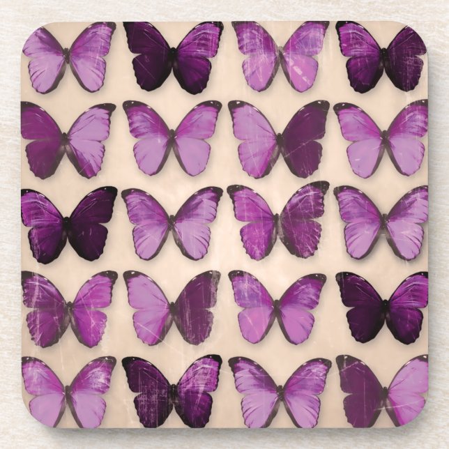 Posavasos Mariposas púrpuras (Frente)