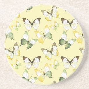 Posavasos Mariposas Verde Amarillo