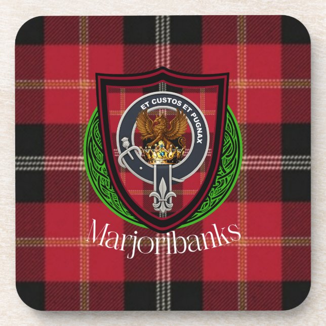 Posavasos Marjoribanks Scottish Clan Tartan & Crest (Frente)