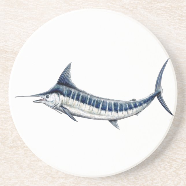 Posavasos Marlin azul-redbubble (Frente)