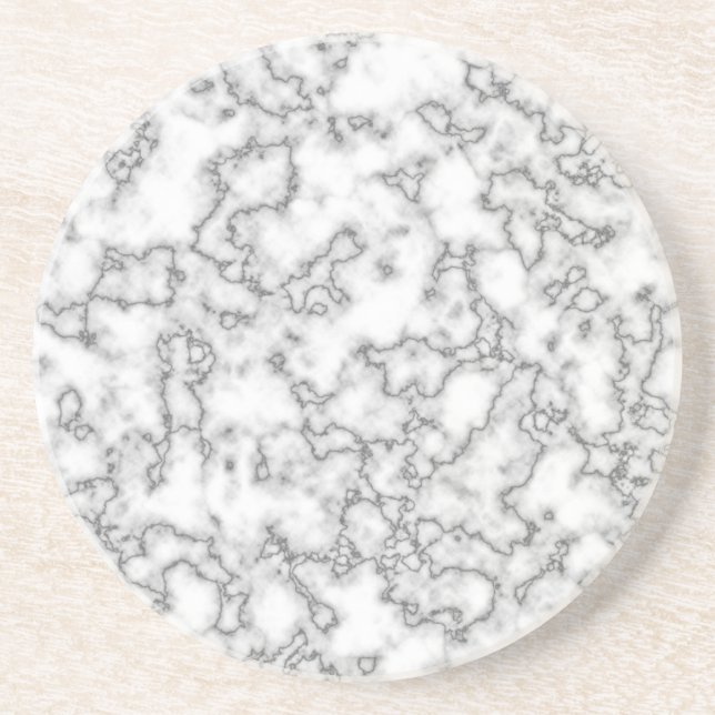 Posavasos Mármol blanco claro elegante (Frente)