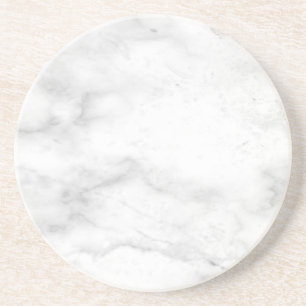 Posavasos Mármol blanco elegante plantilla redonda de arenis