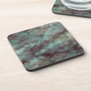 Posavasos Mármol flúor azul y púrpura verde azulado