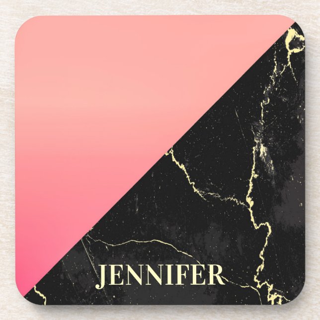 Posavasos Mármol negro (Frente)