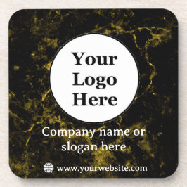 Posavasos Mármol negro y dorado