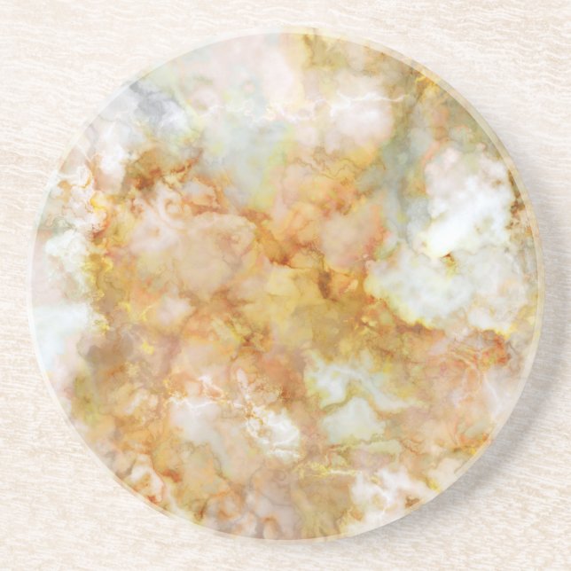 Posavasos Mármol rizado por el oro caído (Frente)
