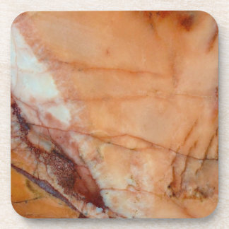 Posavasos Mármol rojo y blanco naranja