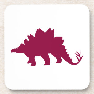 Posavasos Maroon Dinosaur