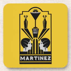 Posavasos Martinez Cocktail Art Deco