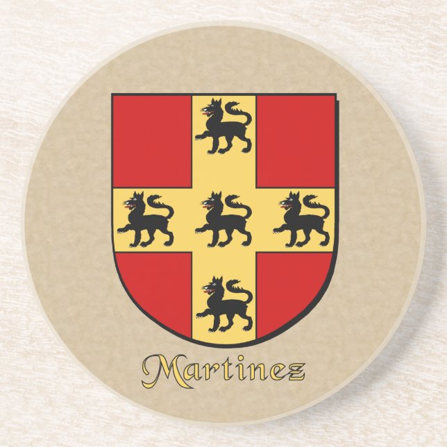 Posavasos Martinez Heraldic Shield (Frente)