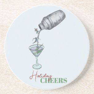 Posavasos martini y vacaciones de esquí