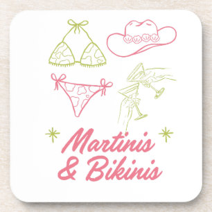 Posavasos Martinis y Bikinis   Fiesta de soltera en la playa