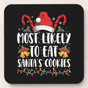 Posavasos Más Probable De Comer Las Galletas De Santa Navida