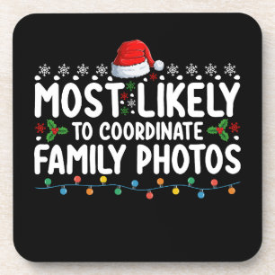 Posavasos Más Probable De Coordinar Fotos Familiares Navidad