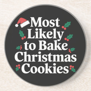 Posavasos Más Probable De Hornear Galletas De Navidad Famili