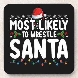 Posavasos Más Probable De Luchar Contra Santa Navidad Lucha 