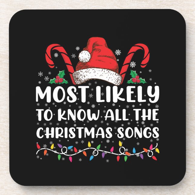 Posavasos Más Probable Que Conozca Todas Las Canciones De Na (Frente)