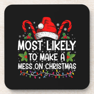 Posavasos Más Probable Que Haga Un Desorden En Navidad