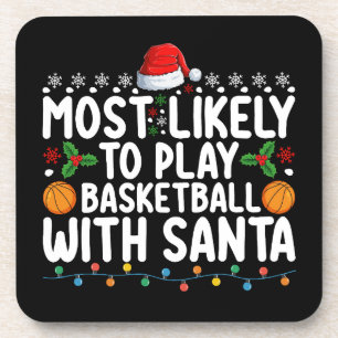 Posavasos Más Probable Que Juegue Baloncesto Con La Navidad