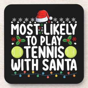 Posavasos Más Probable Que Juegue Tenis Con La Navidad De Sa
