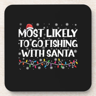 Posavasos Más Probable Que Vaya a Pescar Con Santa Pesca de
