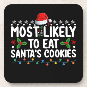 Posavasos Más Propenso A Comer Las Galletas De Navidad De Sa