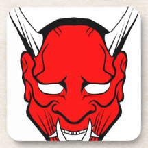 Mascara de Hannya japonesa roja