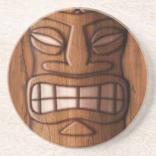 Posavasos Máscara de madera de Tiki