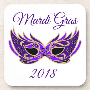 Posavasos Máscara de Mardi Gras 2018