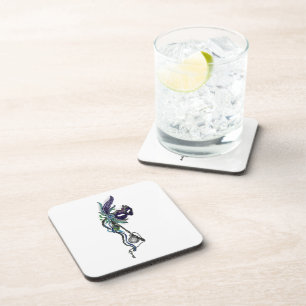 Posavasos Máscara de Mardi Gras con reloj de bolsillo