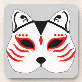 Posavasos Máscara japonesa del gato