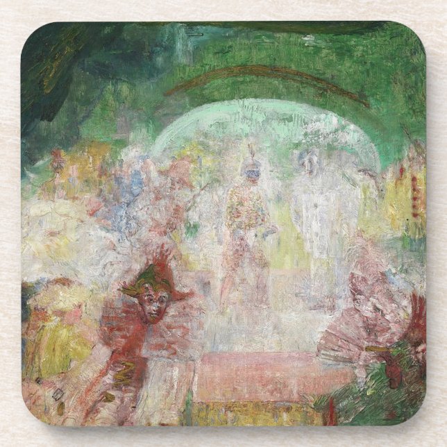 Posavasos Mascarada de James Ensor (1889) (Frente)