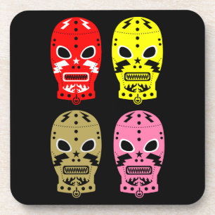 Posavasos Máscaras de concurso de lucha libre