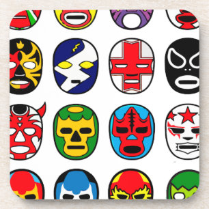 Posavasos Máscaras de lucha mexicanas de Lucha Libre