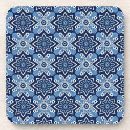 Posavasos Máscaras de patrón geométrico vibrante - Conjunto 